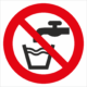Bezpečnostní značení - Zákazový symbol: Voda nevhodná k pití