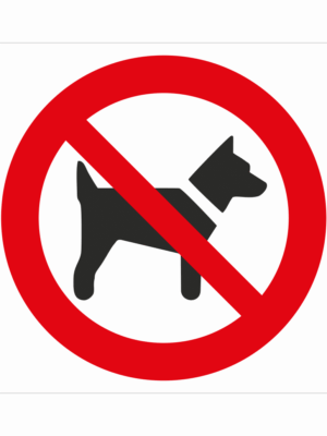 Bezpečnostní značení - Zákazový symbol: Zákaz vstupu se psy