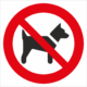 Bezpečnostní značení - Zákazový symbol: Zákaz vstupu se psy