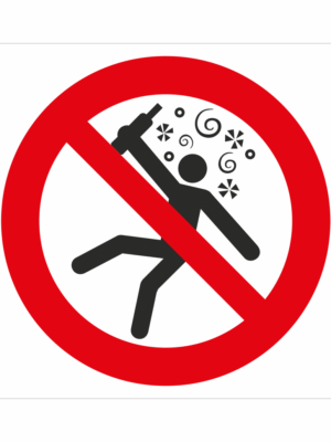 Bezpečnostní značení - Zákazový symbol: Zákaz vstupu podnapilým