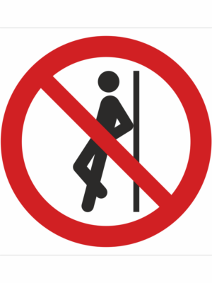 Bezpečnostní značení - Zákazový symbol: Zákaz opírání