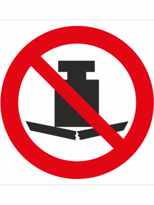 Bezpečnostní značení - Zákazový symbol: Zákaz velké zátěže