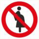 Bezpečnostní značení - Zákazový symbol: Zákaz vstupu těhotným