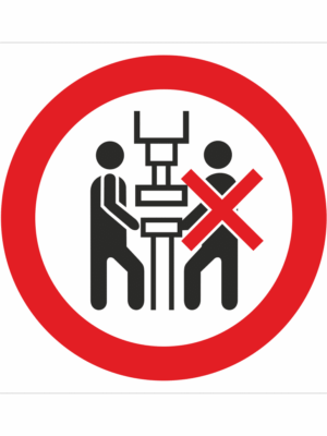 Bezpečnostní značení - Zákazový symbol: Stroj smí obsluhovat pouze jedna osoba