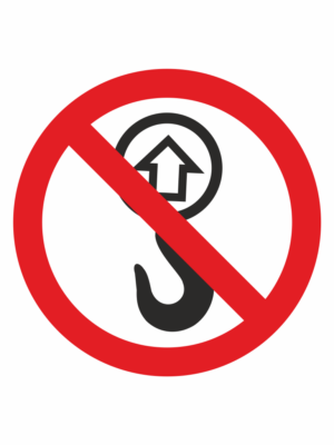 Bezpečnostní značení - Zákazový symbol: Zákaz zvedání