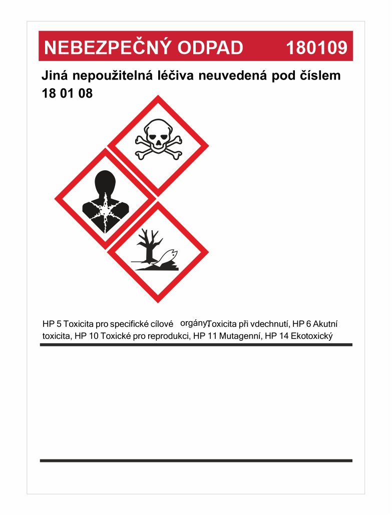 Nebezpen odpad 180109 Jin nepouiteln liva.. | KRIAN - safetyshop
