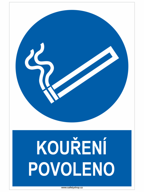 Kouření povoleno ISO 7010