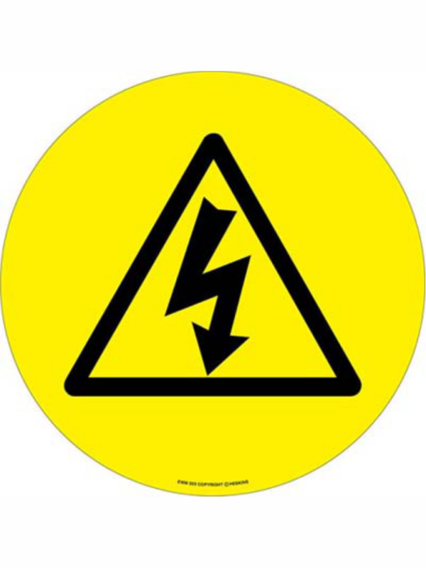 Heskins Podlahová značka – POZOR ELEKTRICKÉ ZARIADENIE