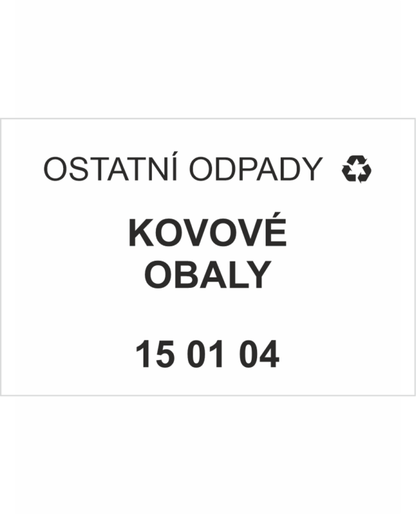 Ostatní odpady 150104 - Kovové obaly