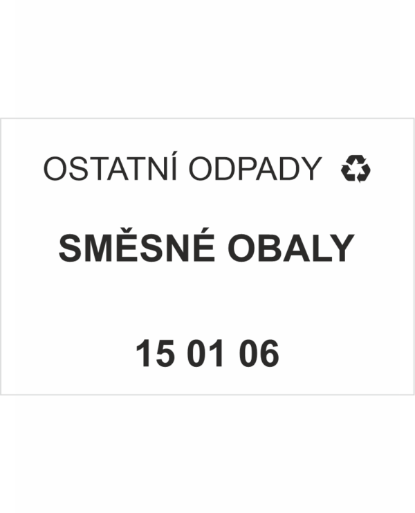 Ostatní odpady 150106 - Směsné obaly