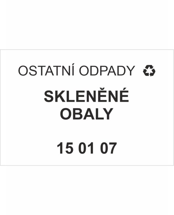 Ostatní odpady 150107 - Skleněné obaly