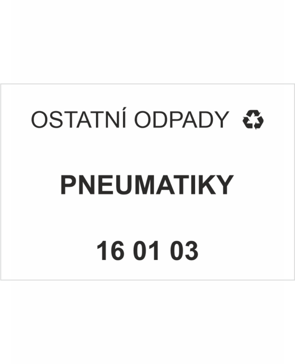 Ostatní odpady 160103 - Pneumatiky