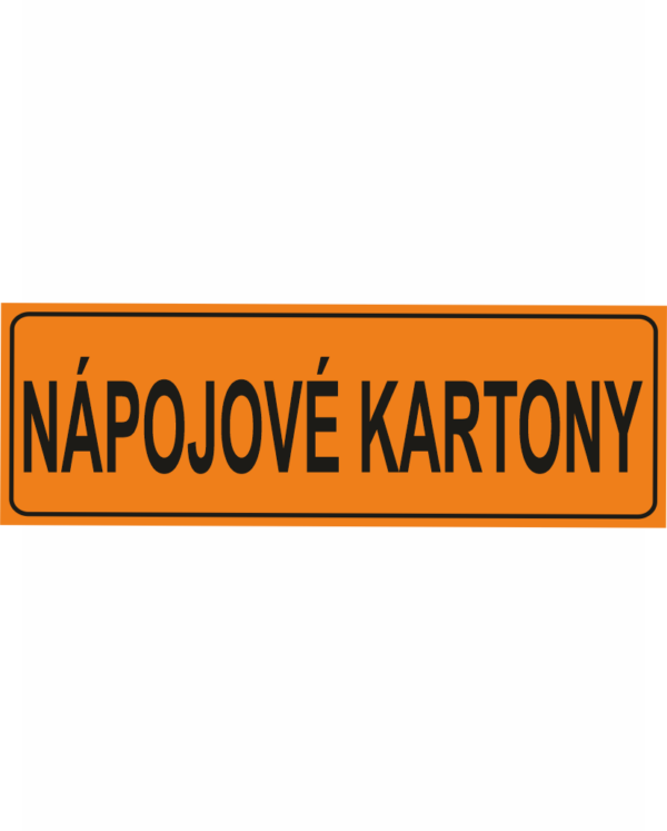 Nápojové kartony- text bez symbolu
