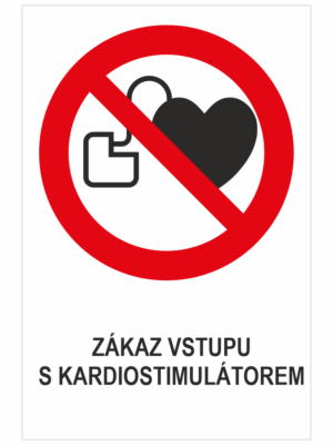 Zákaz vstupu s kardiostimulátorem