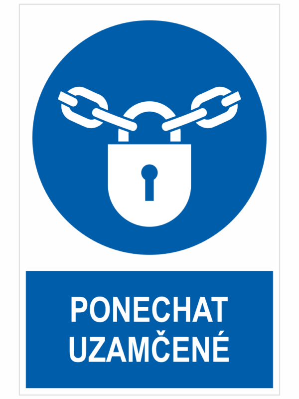 PONECHAT UZAMČENÉ ISO 7010