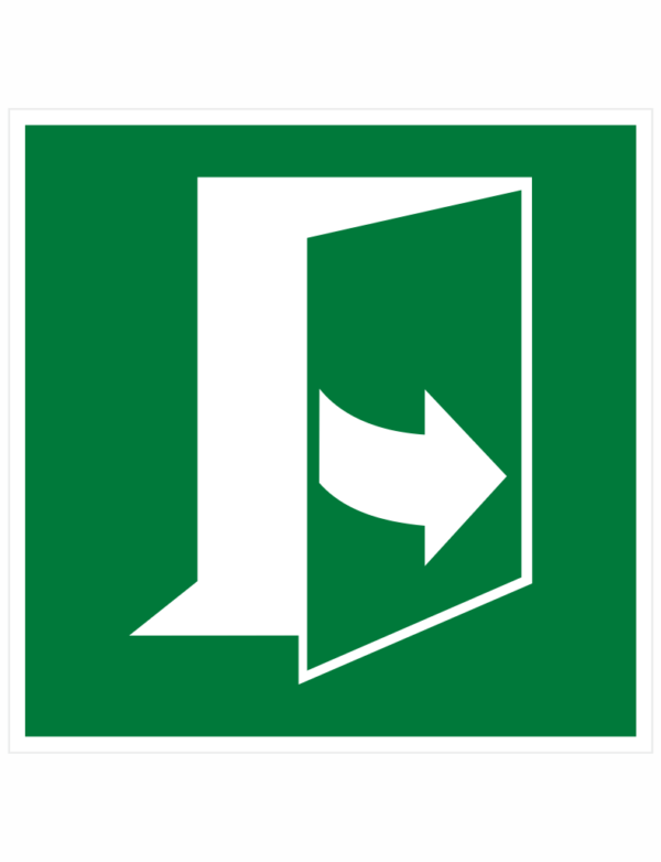 OTEVÍRÁNÍ DVEŘÍ TAHEM NA LEVÉ STRANĚ ISO 7010