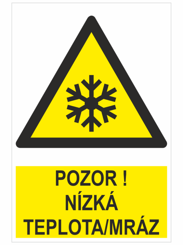POZOR ! NÍZKÁ TEPLOTA/MRÁZ  - ISO 7010