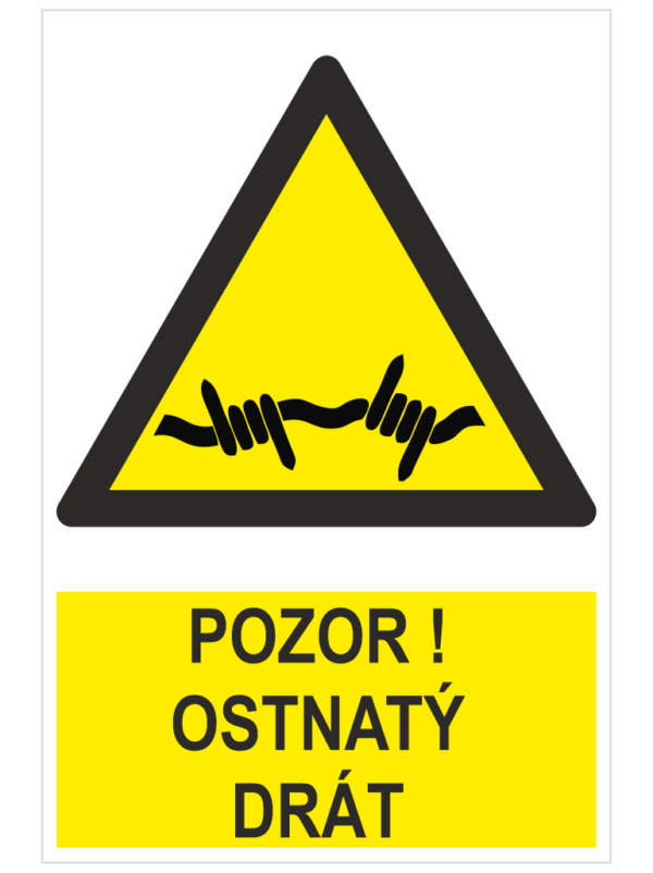 POZOR! Ostnatý drát ISO 7010