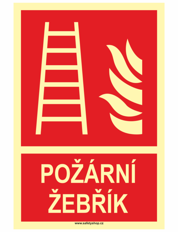 Požární žebřík ISO 7010 - fotoluminiscenční