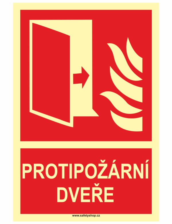 Protipožární dveře ISO 7010 - fotoluminiscenční