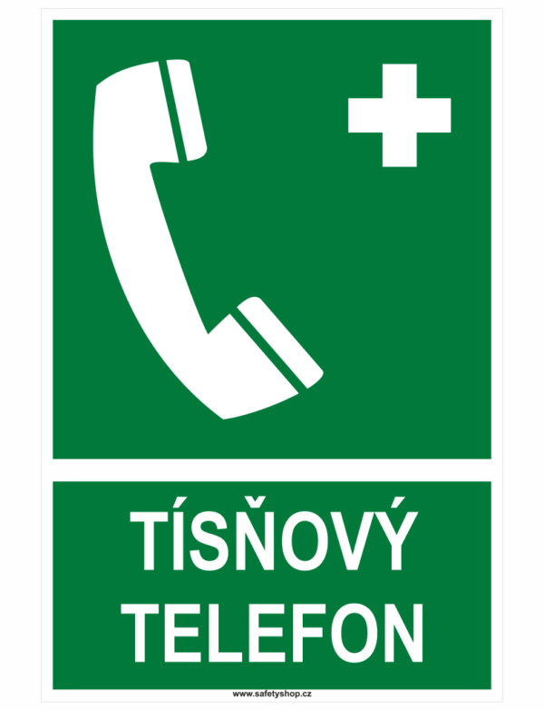 TISŇOVÝ TELEFON ISO 7010