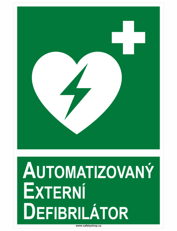 AUTOMATIZOVANÝ EXTERNÍ DEFIBRILÁTOR ISO 7010