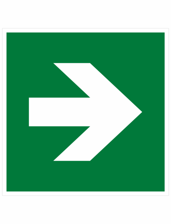 Smerová šípka (vpravo, vľavo, rovno) ISO 7010