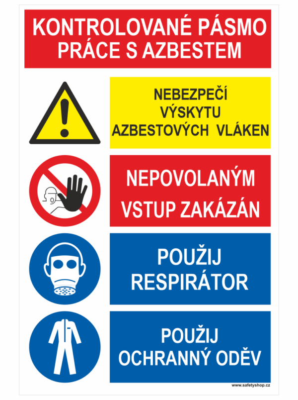 Kontrolované pásmo  PRÁCE S AZBESTEM