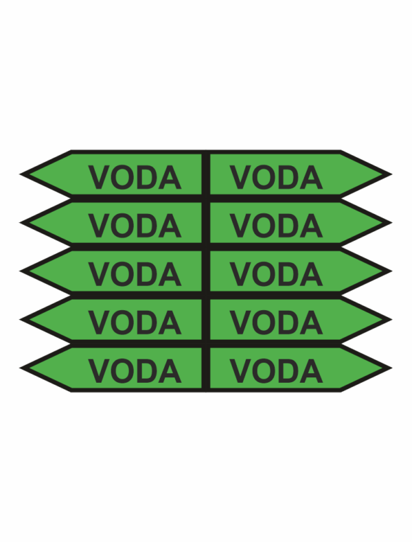 Označení potrubí šipka VODA