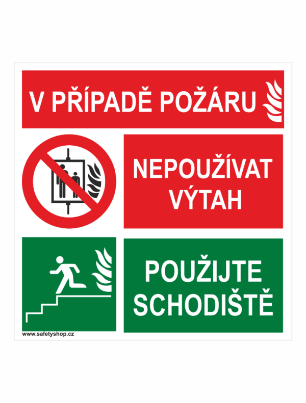 Nepoužívat výtah - Použijte schodiště