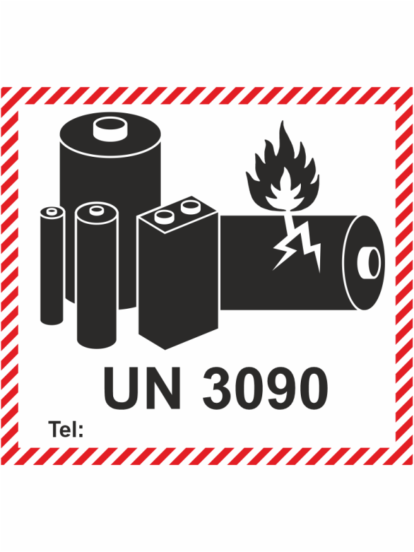 Obalový štítok pre lítium kovové batérie - UN 3090