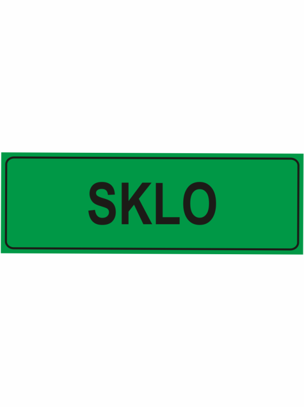 Sklo – text bez symbolu
