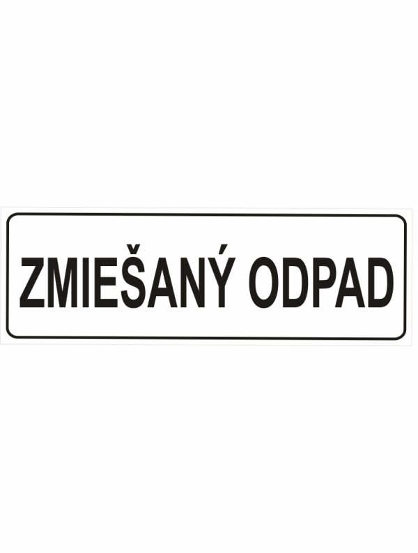 Zmiešaný odpad – text bez symbolu