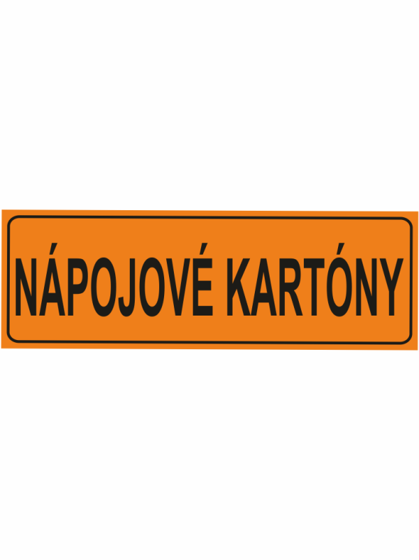 Nápojové kartóny- text bez symbolu