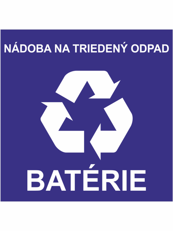 Nádoba na triedený odpad – batéria