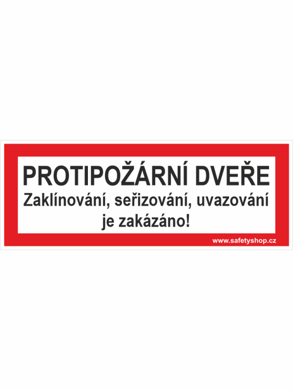 PROTIPOŽÁRNÍ DVEŘE Zaklínování, seřizování... - text
