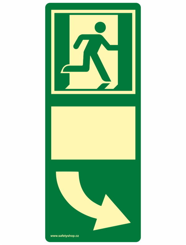 Fotoluminiscenční značka pod kliku - levá