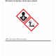 Czech hazmat label: NEBEZPEČNÝ ODPAD 170605, asbestos-containing construction materials, with carcinogenic and ecotoxic symbols and HP notes.