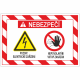 050103 | KRIŽAN - safetyshop Danger sign: electrical hazard warning with unauthorized entry prohibited (Czech)