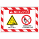 050104 | KRIŽAN - safetyshop Nebezpečí: Pozor! Nabíjecí místo. Zákaz kouření a otevřeného ohně.