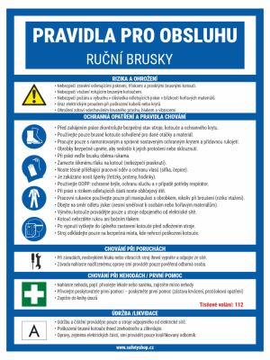 Pravidla pro obsluhu - RUČNÍ BRUSKY