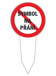 No washing symbol sign with the Czech phrase 'Symbol na praní'.