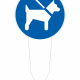 ZH250000 | KRIŽAN - safetyshop Mandatory sign: dog must be on a leash in a blue circle badge